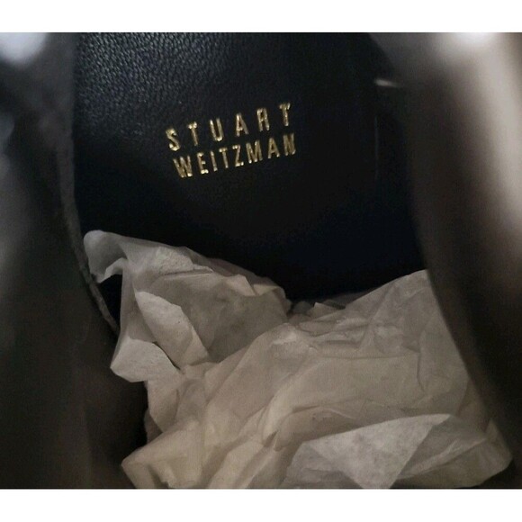 STUART WEITZMAN Size 11.5 Mitten Taupe Suede "Perfection" Ankle Booties $595 - Picture 2 of 8